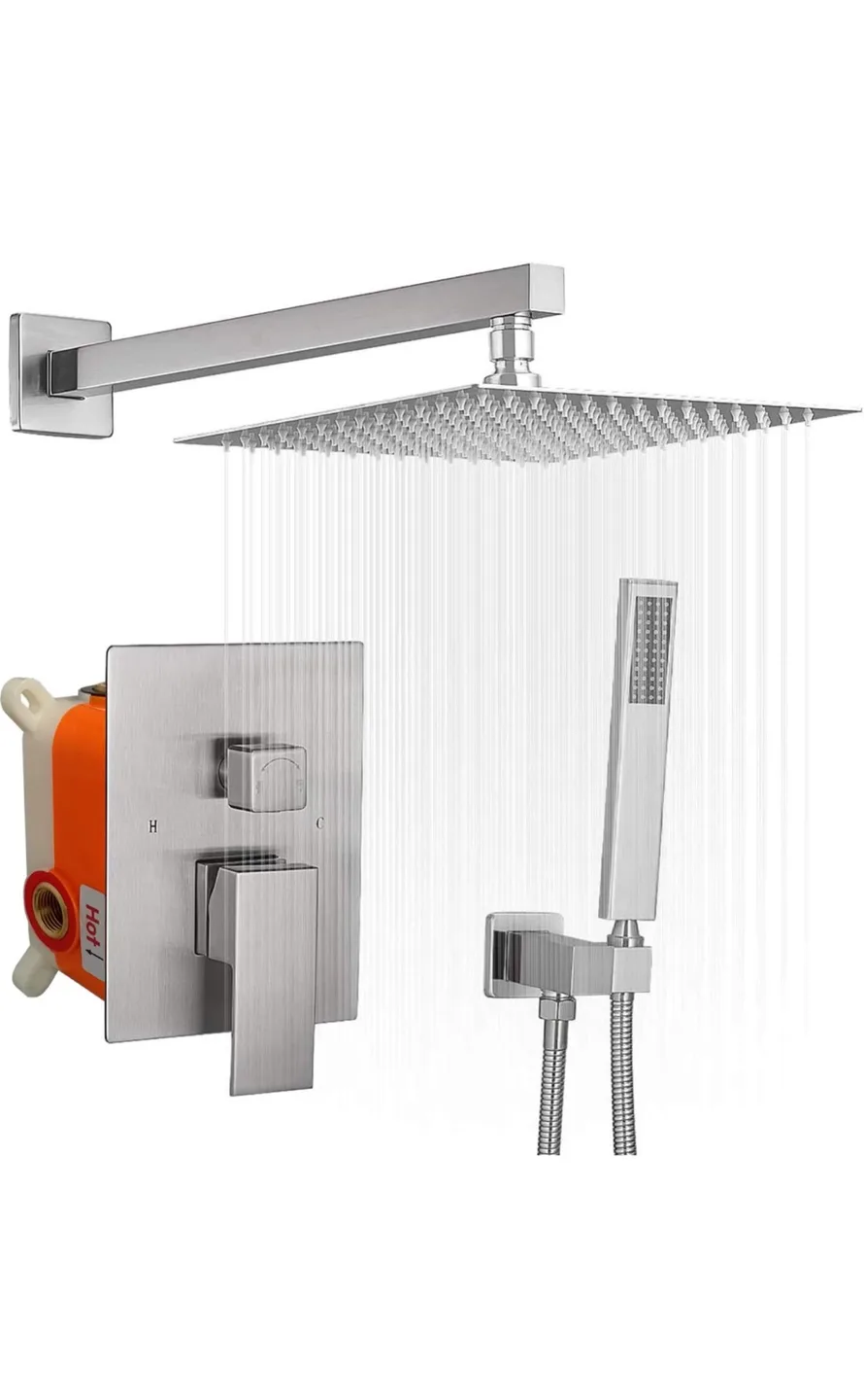 ZUKKI Brass Shower System 10 Inch Rain Head thumbnail