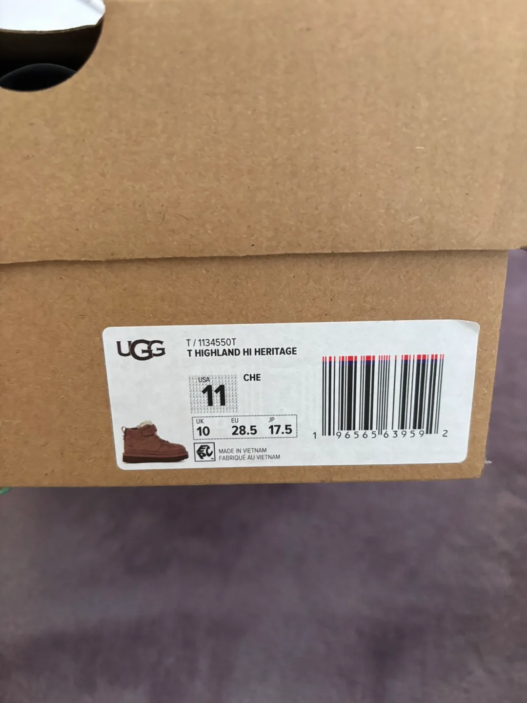 UGG T Highland Hi Heritage Shoes - Size 11 thumbnail