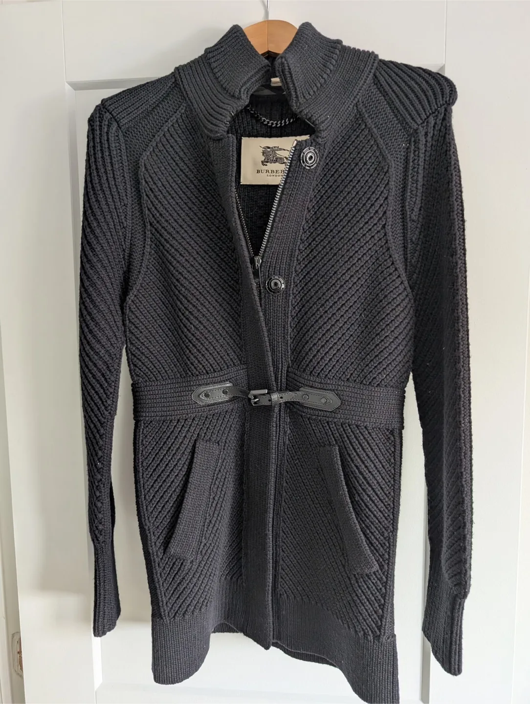 Burberry London Black Cardigan - Size M thumbnail