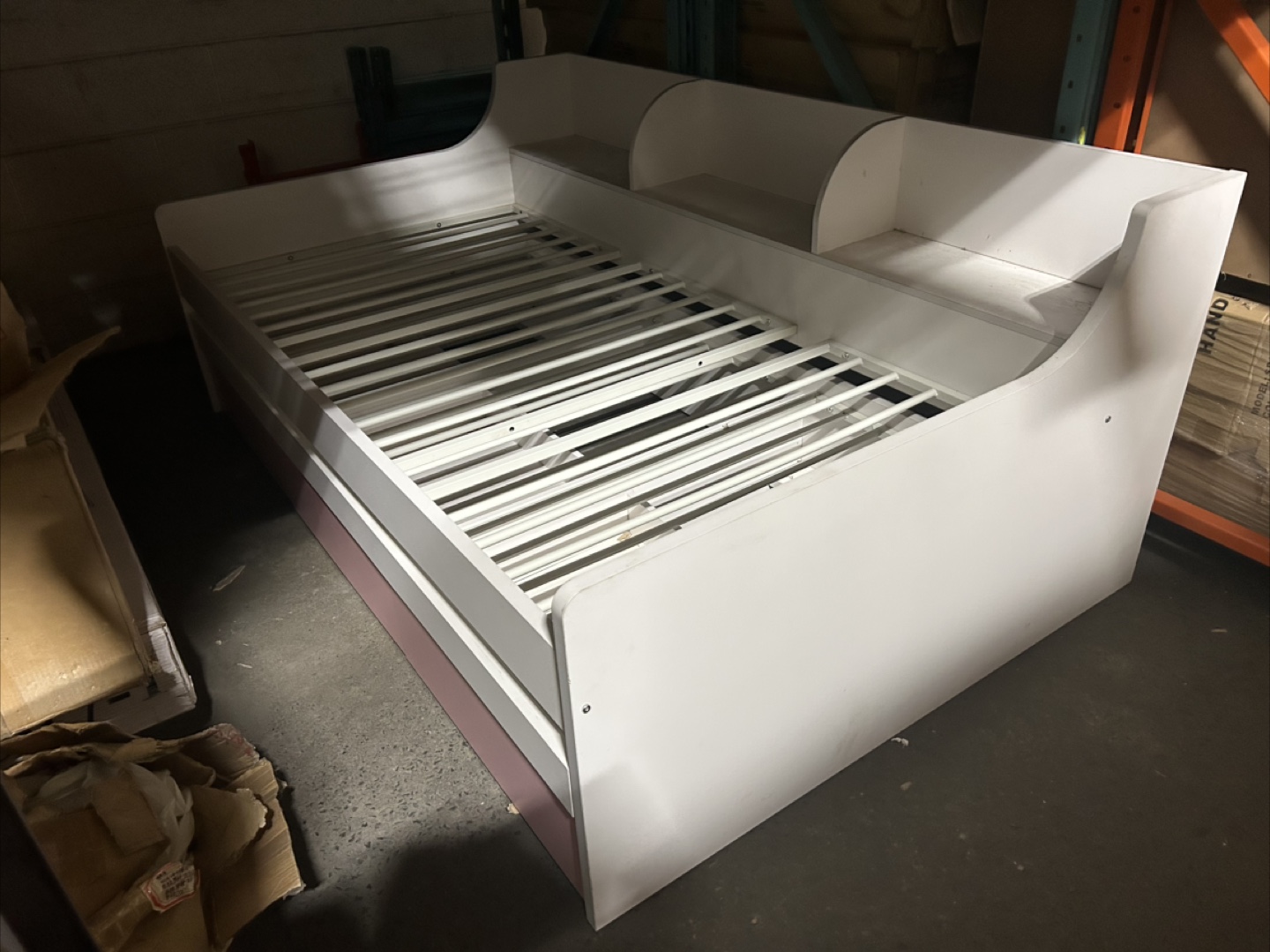 Daybed with Storage and trundle - White & Pink - photo 2