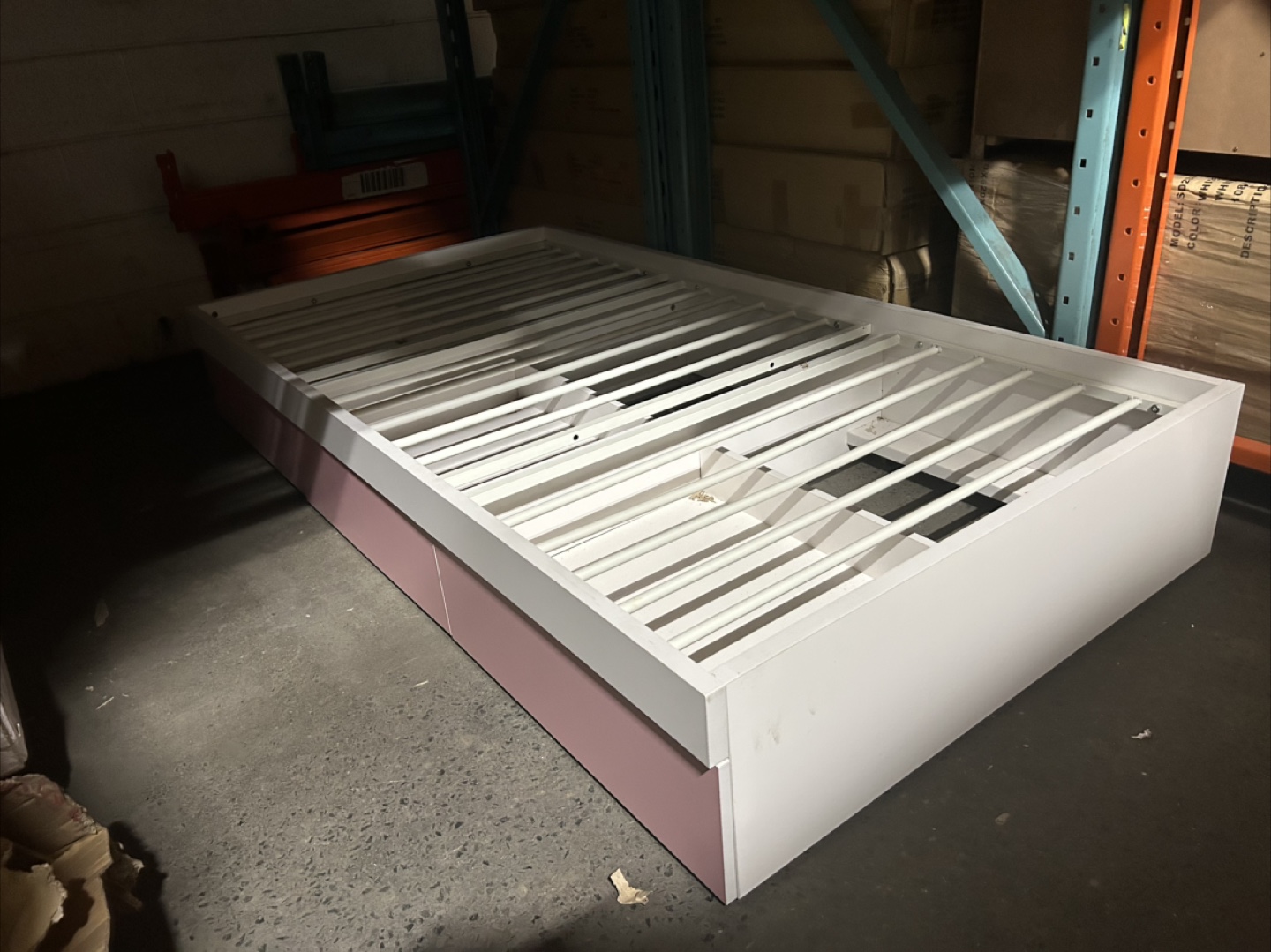 Daybed with Storage and trundle - White & Pink - photo 3