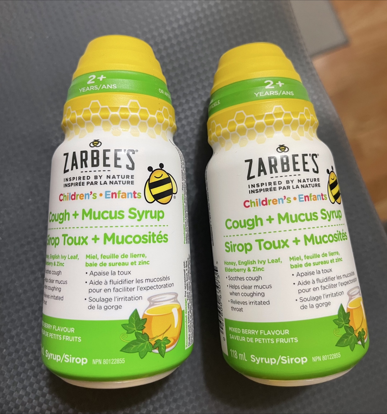 Zarbee’s cough syrup 2+yrs $10 both