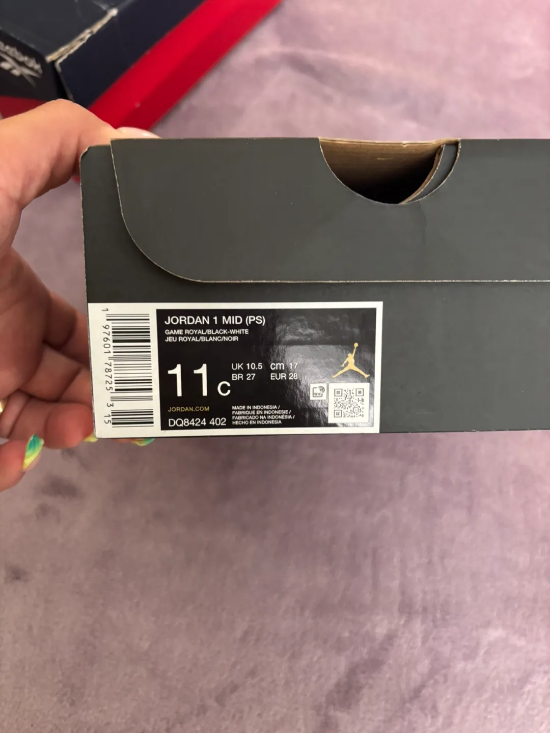 Jordan 1 Mid (PS) Royal/Black-White Size 11c thumbnail