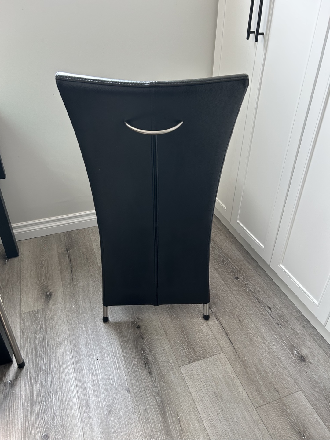Black Faux Leather Dining Chair - set of 6 - photo 3