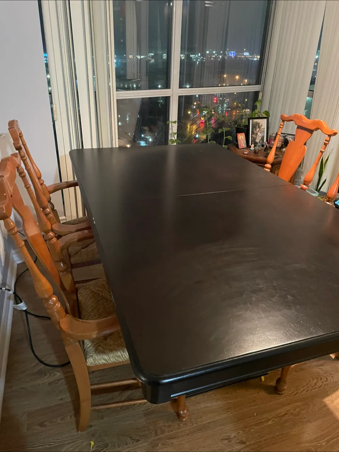 Dining Table - Black & Wood thumbnail