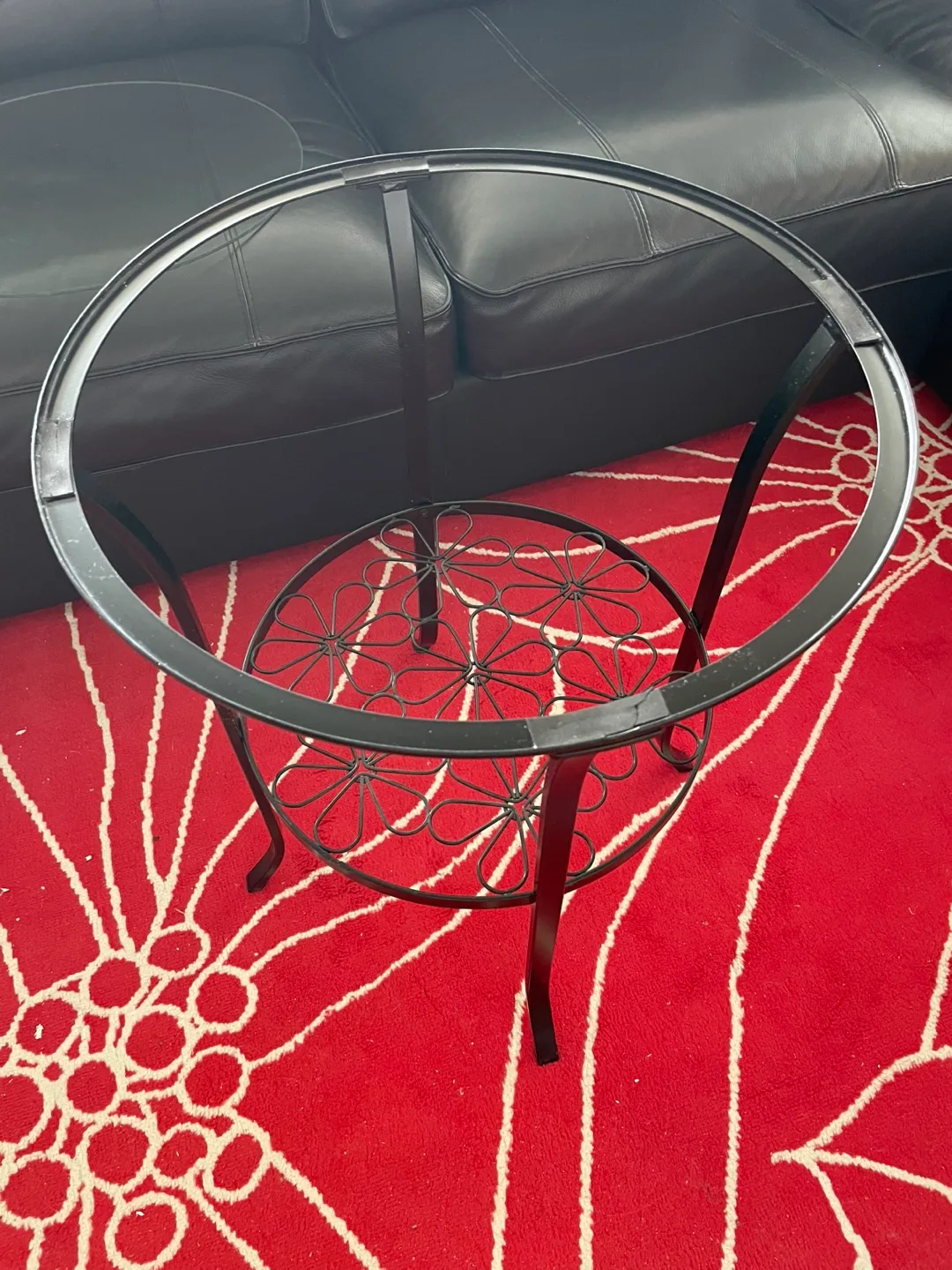 IKEA Klingsbo Round Side Table - Black thumbnail
