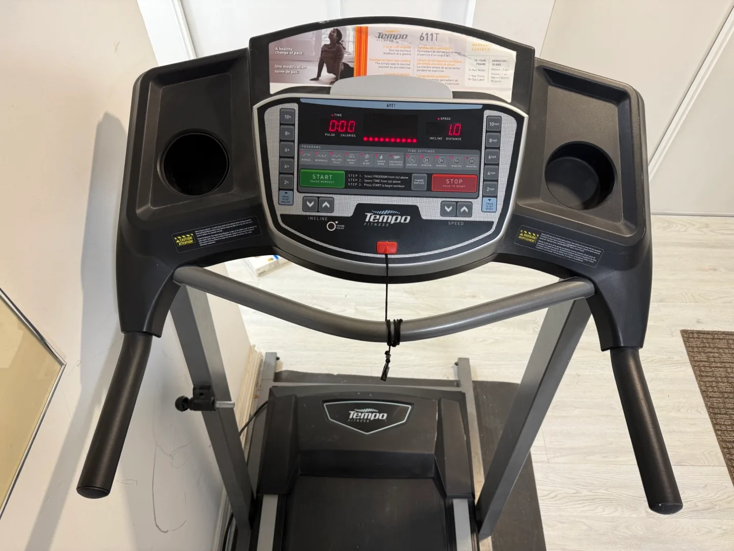 Tempo 611T Treadmill image indicator(2)