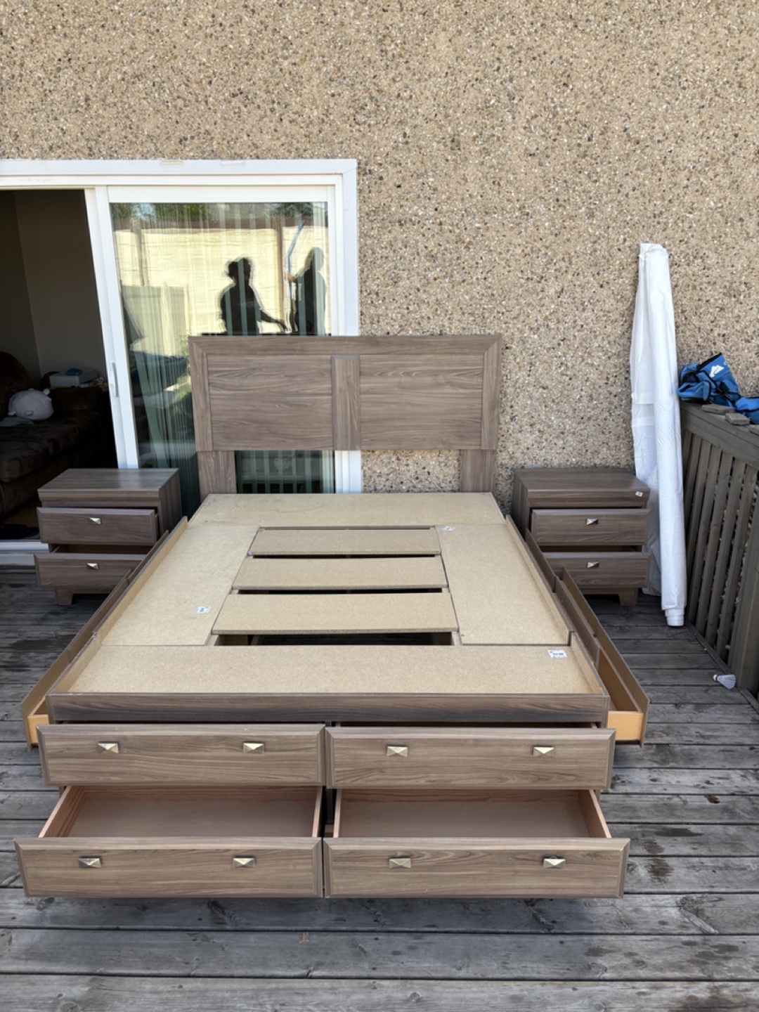 Bedroom Set - Bed Frame, Headboard, Nightstands