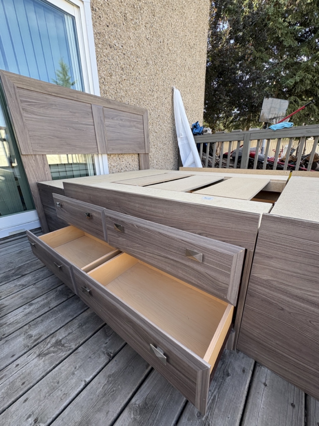 Bedroom Set - Bed Frame, Headboard, Nightstands - photo 2