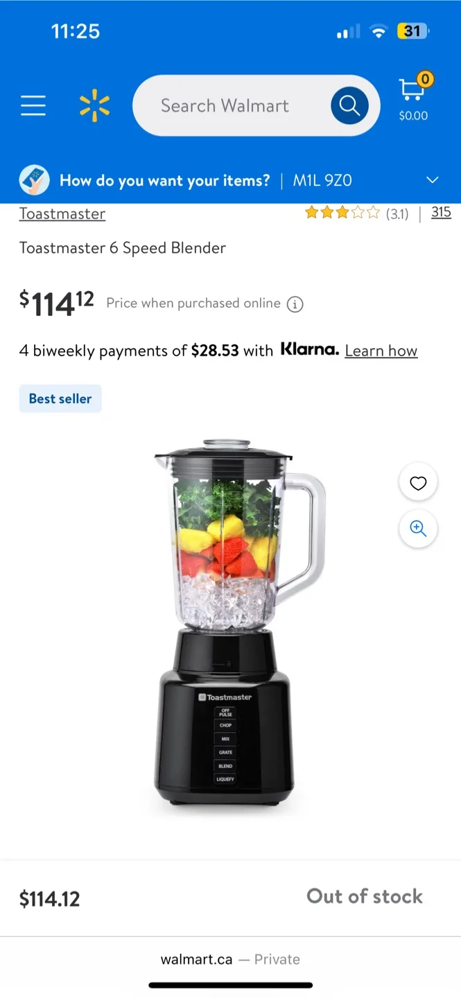 (Toastmaster 6-Speed Blender - Like New! thumbnail