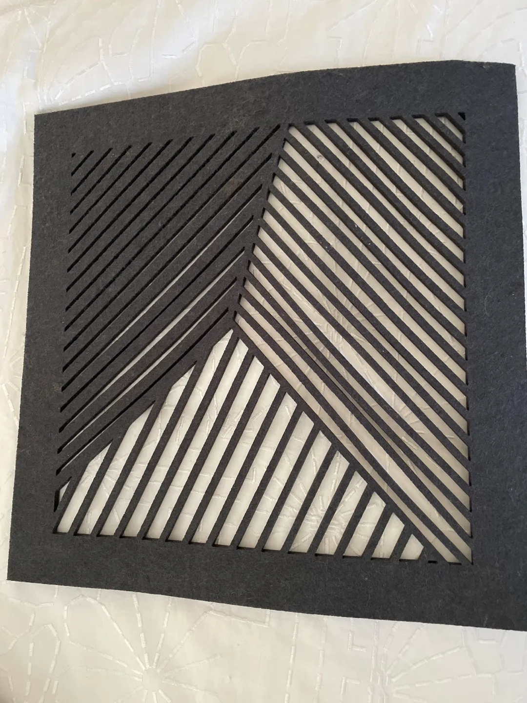 Black Geometric Felt Placemats (Set of 8) thumbnail