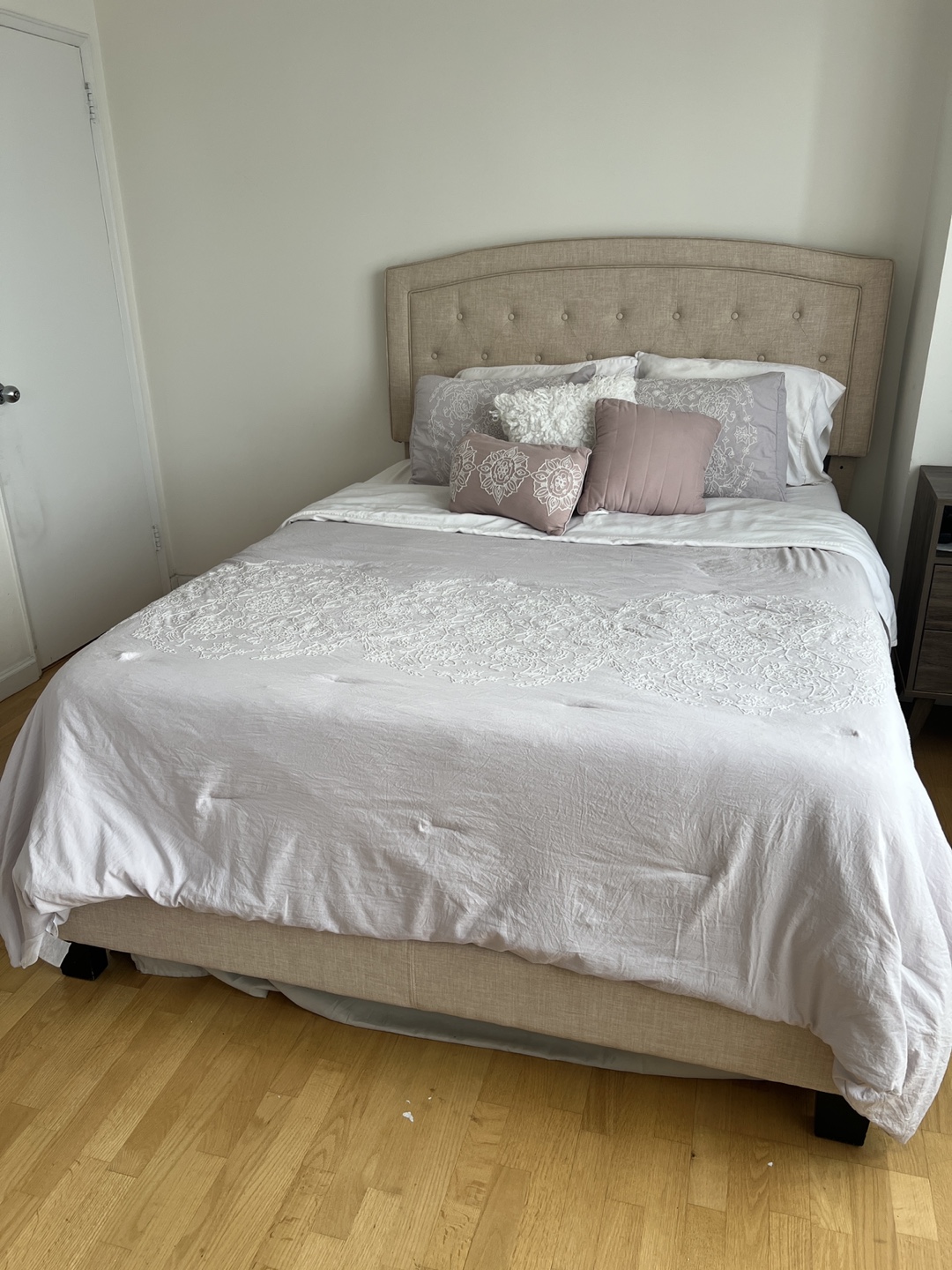 Etta Avenue Teen Milo Tufted Queen Bed - Beige