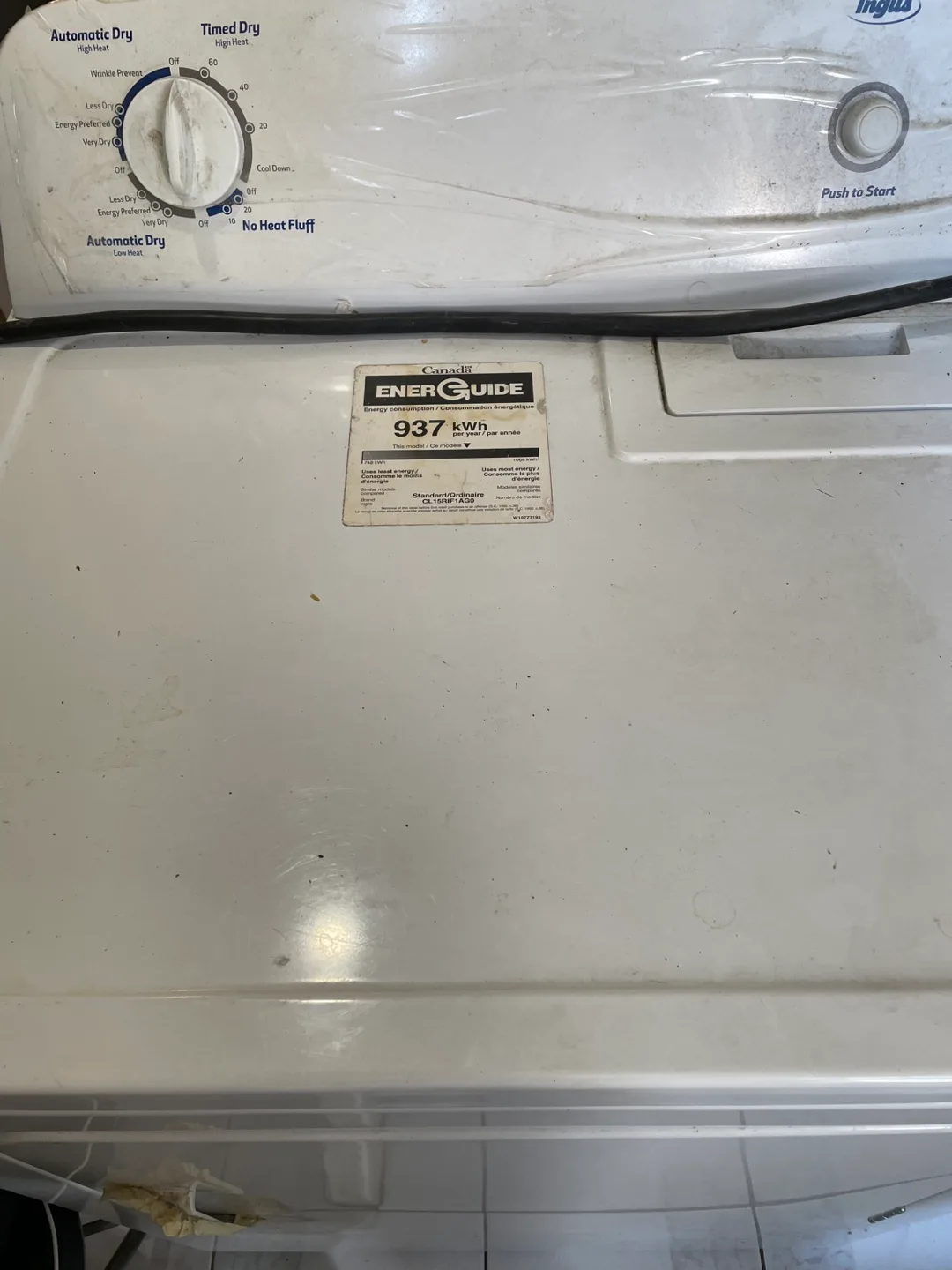 Inglis Standard Square Dryer image indicator(2)