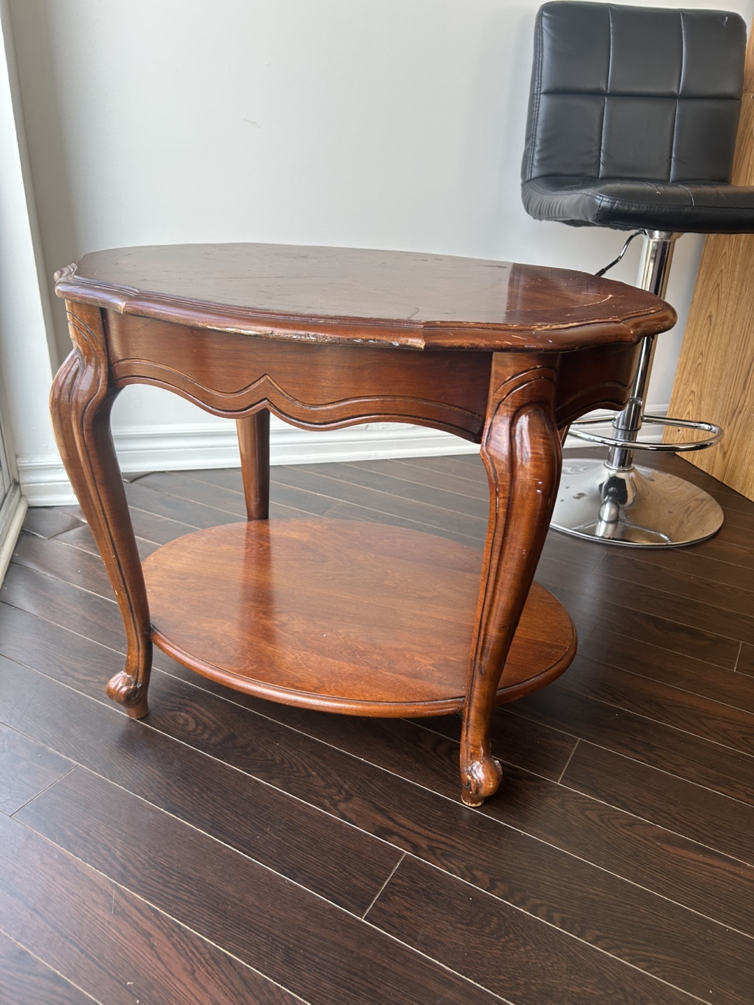 Vintage Oval Wooden Coffee Table - photo 5