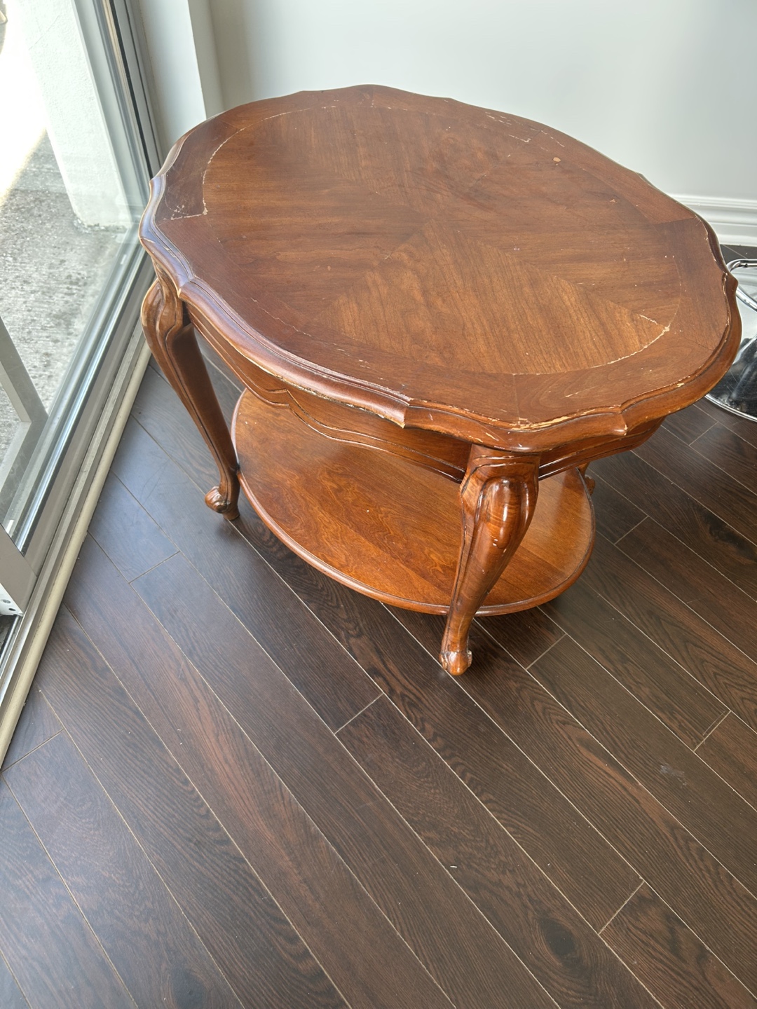 Vintage Oval Wooden Coffee Table - photo 4