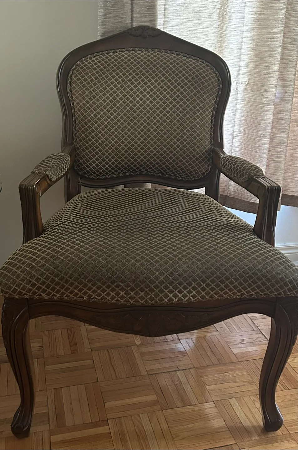 2 Wood Frame Armchairs - NEED GONE thumbnail