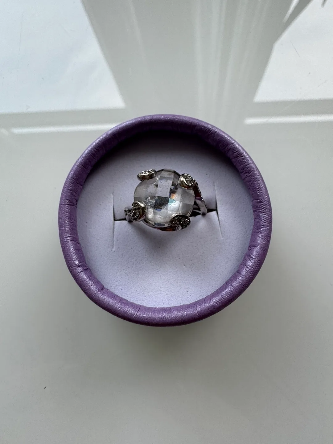 Sterling silver Fashion Ring with Clear Stone thumbnail