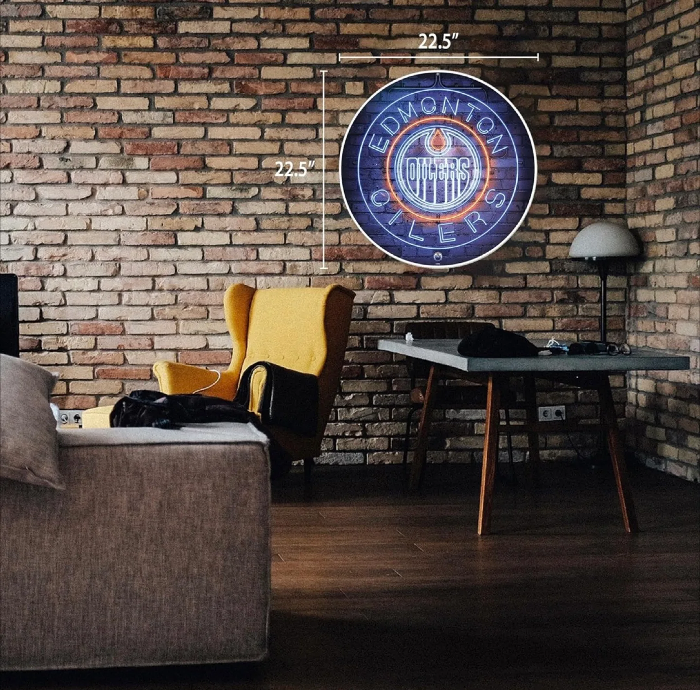 Edmonton Oilers Neon Wall Decor, 22.5" image indicator(2)