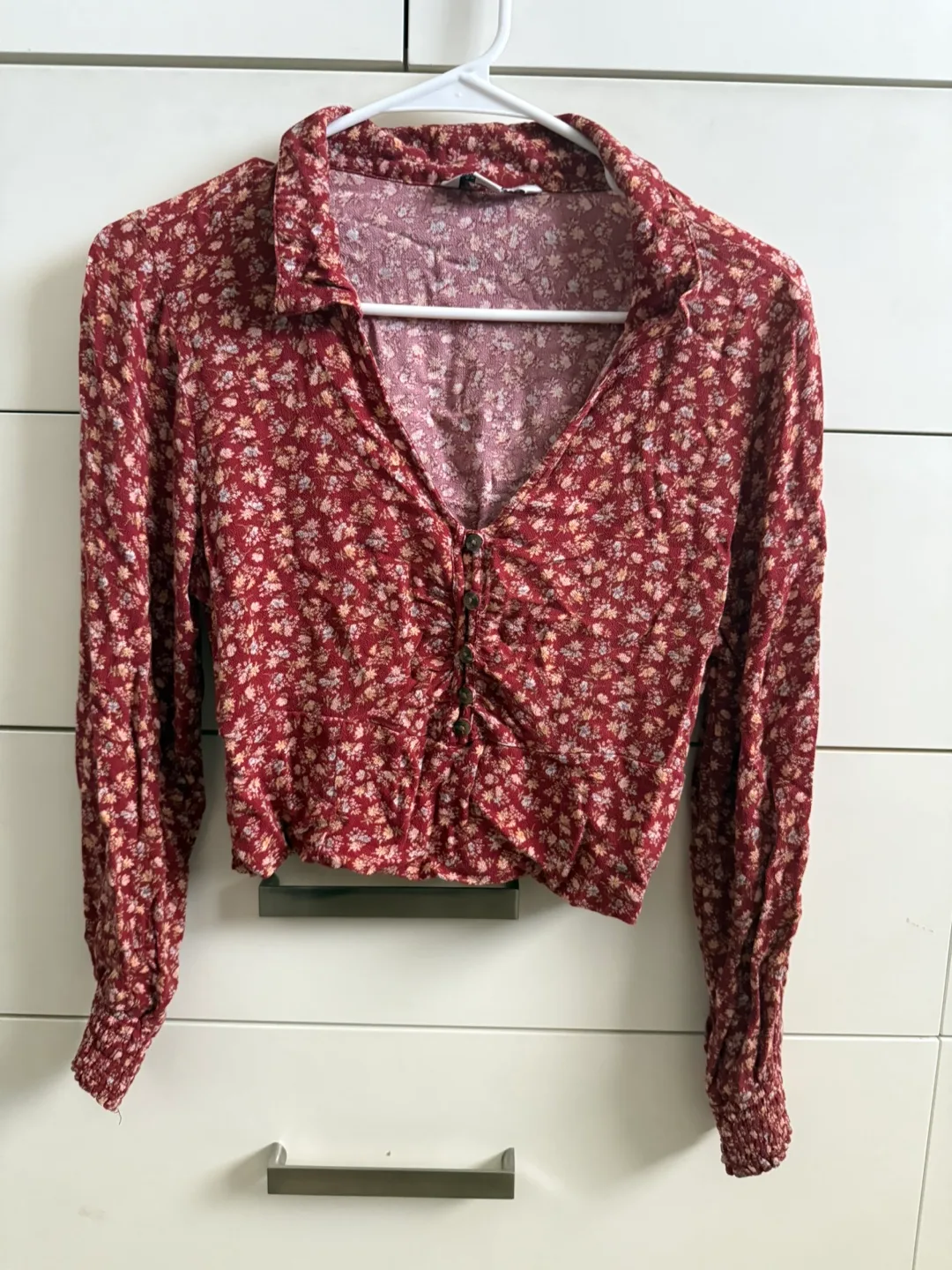 American Eagle Floral Blouse - Size M thumbnail