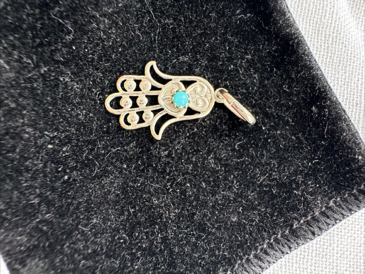Hamsa Charm Pendant in Sterling Silver thumbnail