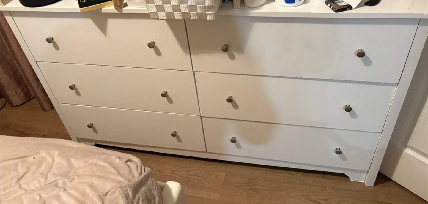 White 6-Drawer Dresser