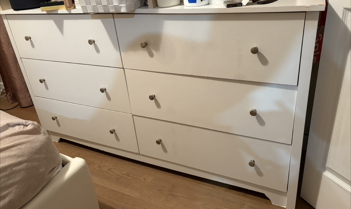 White 6-Drawer Dresser - photo 2