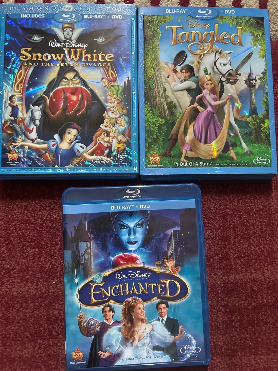 Disney Blu-ray Combo Pack: Snow White, Tangled, Enchanted thumbnail