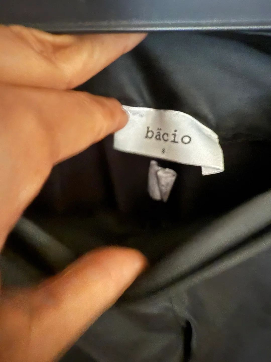 Bacio Black vegan leather Leggings - Size S thumbnail