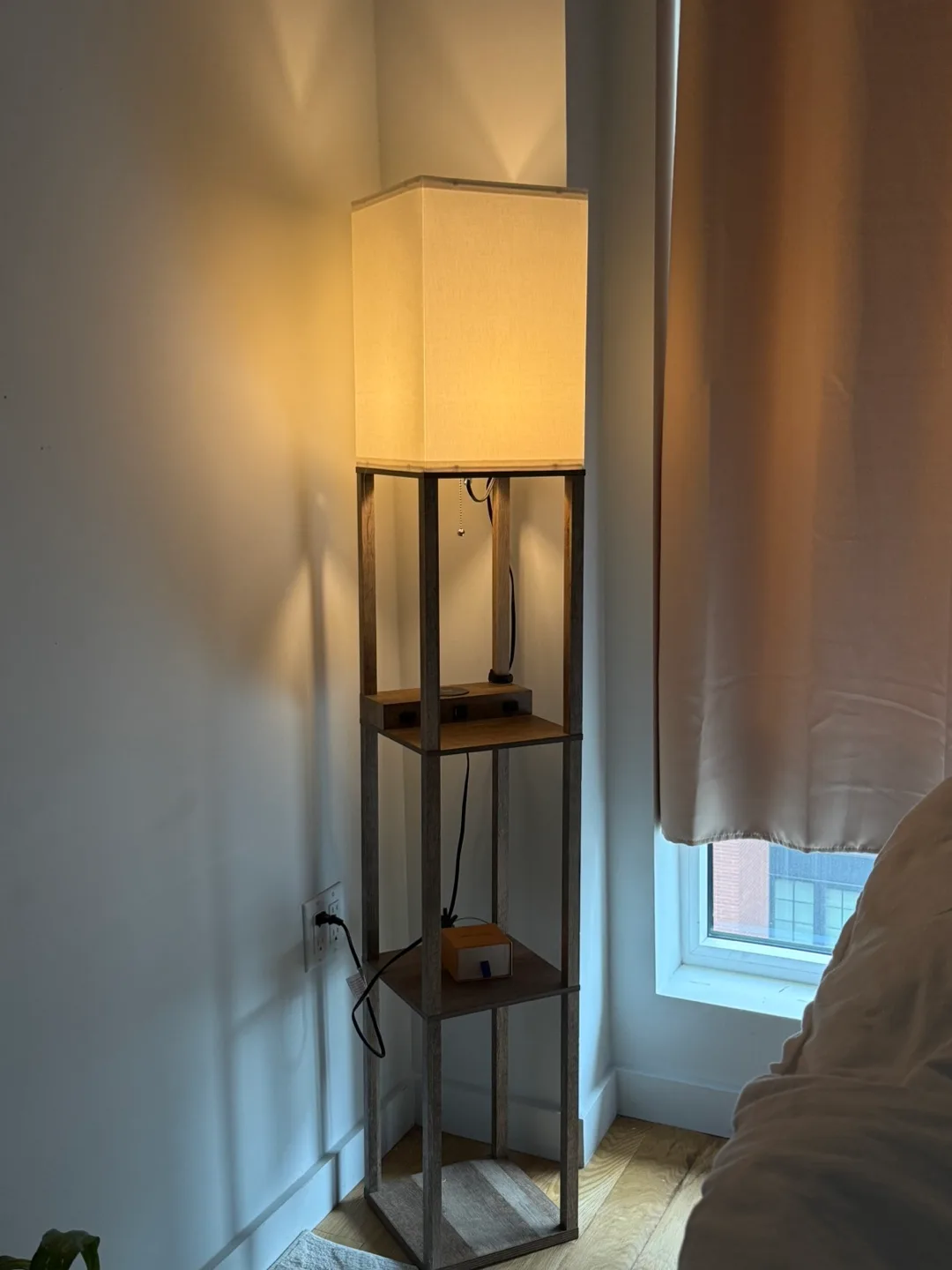 Floor Lamp with Shelves & USB Ports thumbnail