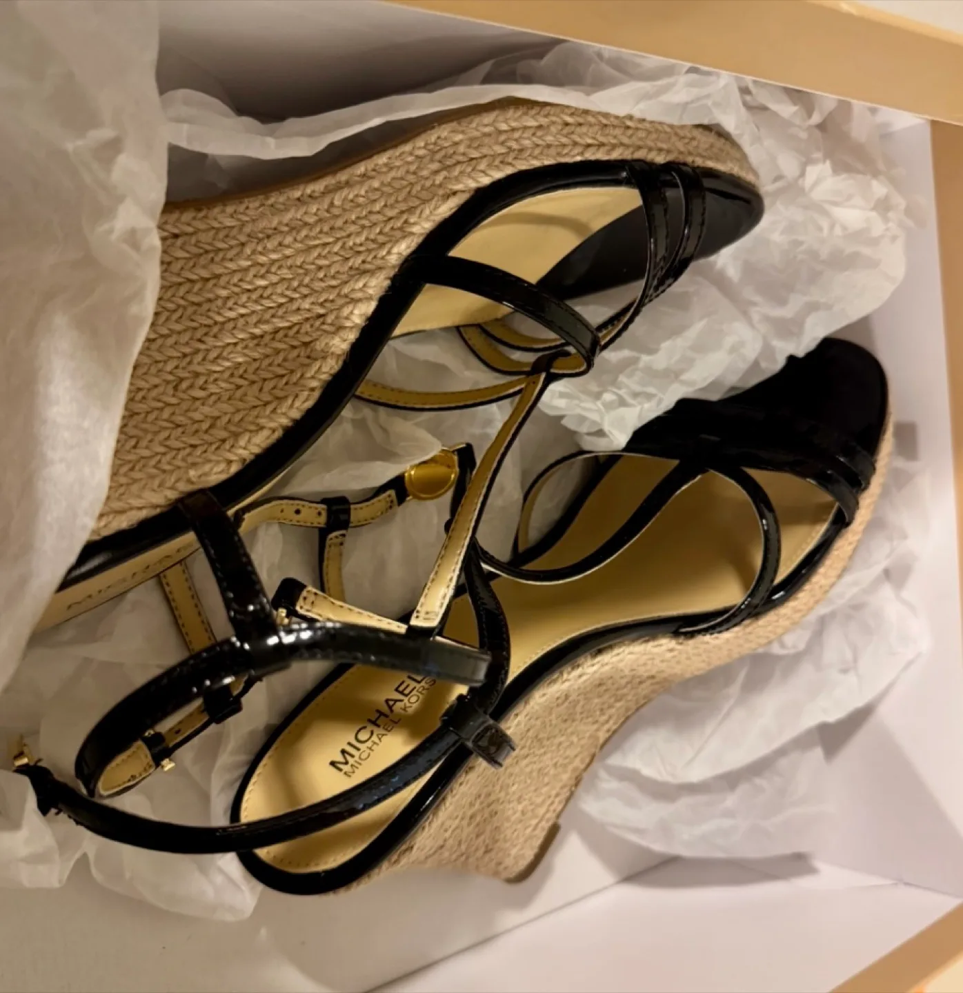 Michael Kors Black Wedge Sandals image indicator(2)