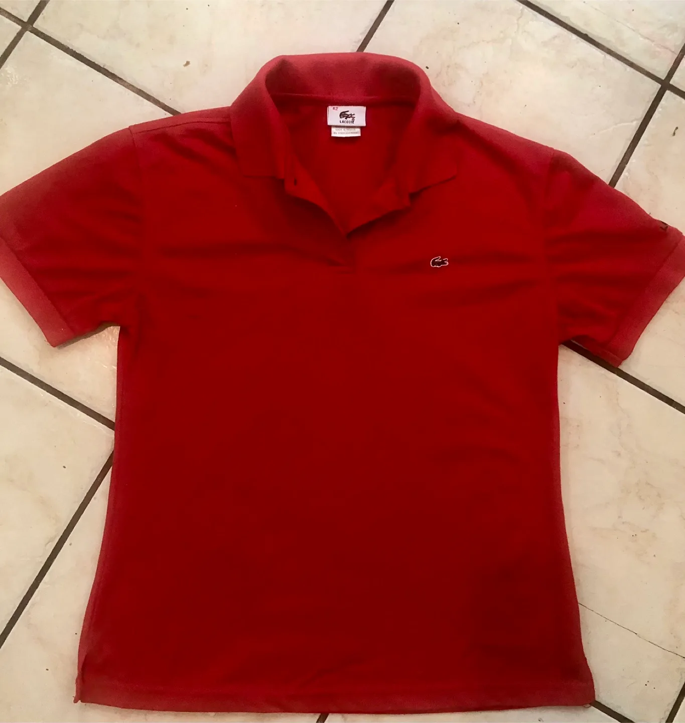 Lacoste Red Polo Shirt Size 42-Women’s M thumbnail