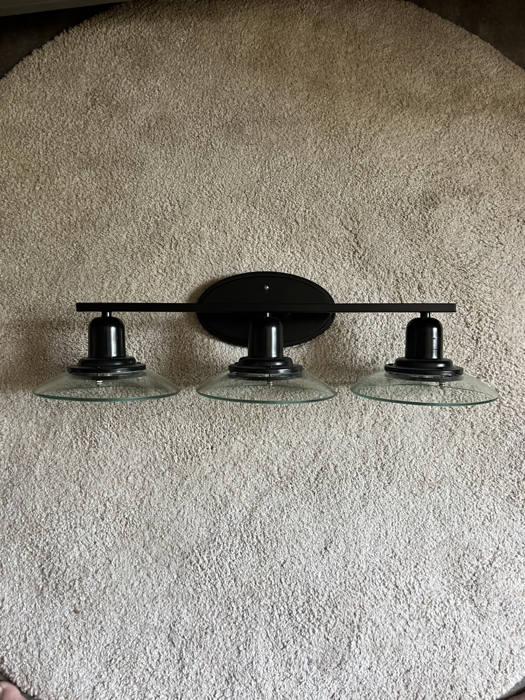 Black 3-Light Vanity Light