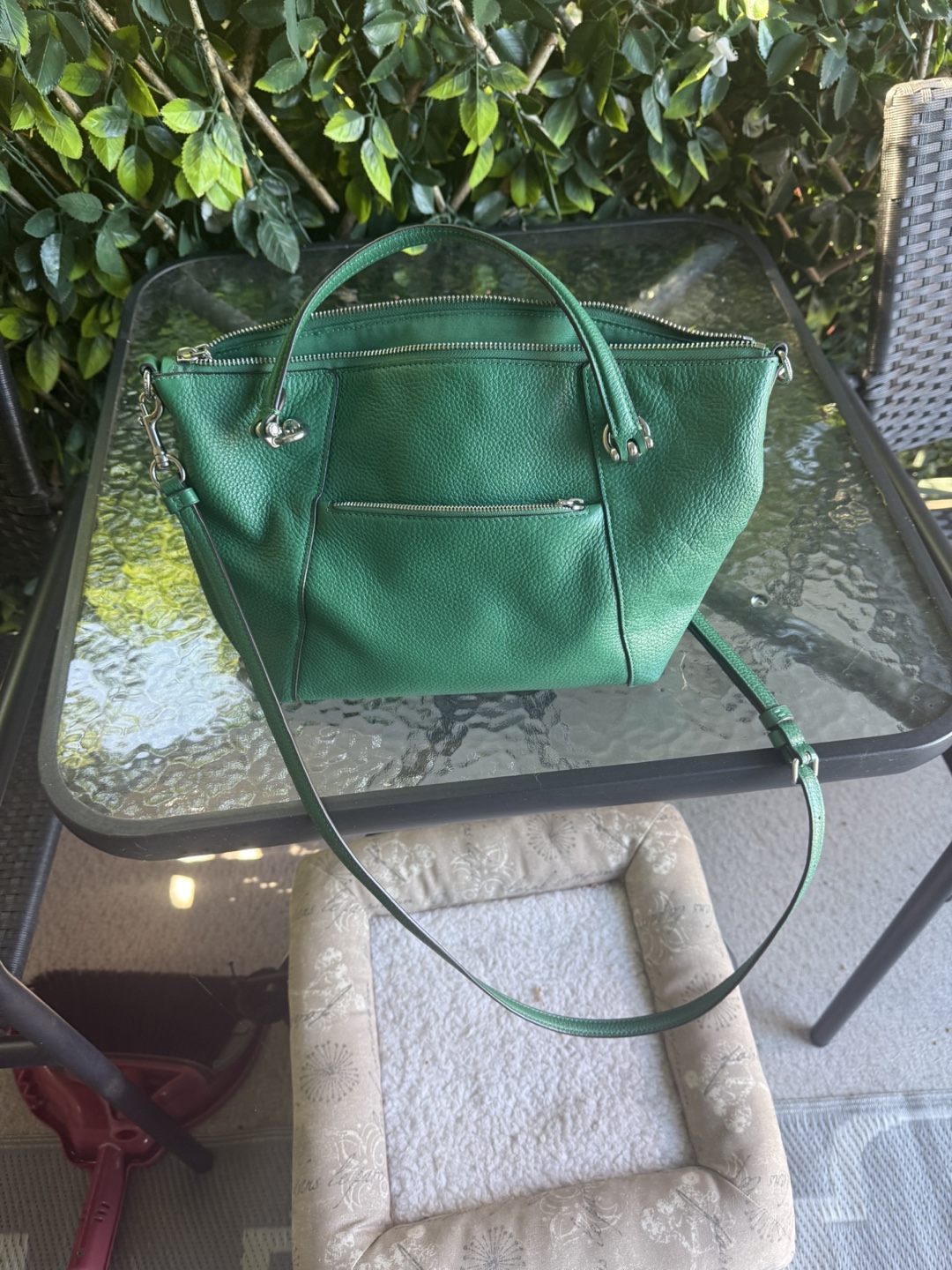 Coach Green Leather Satchel - photo 2