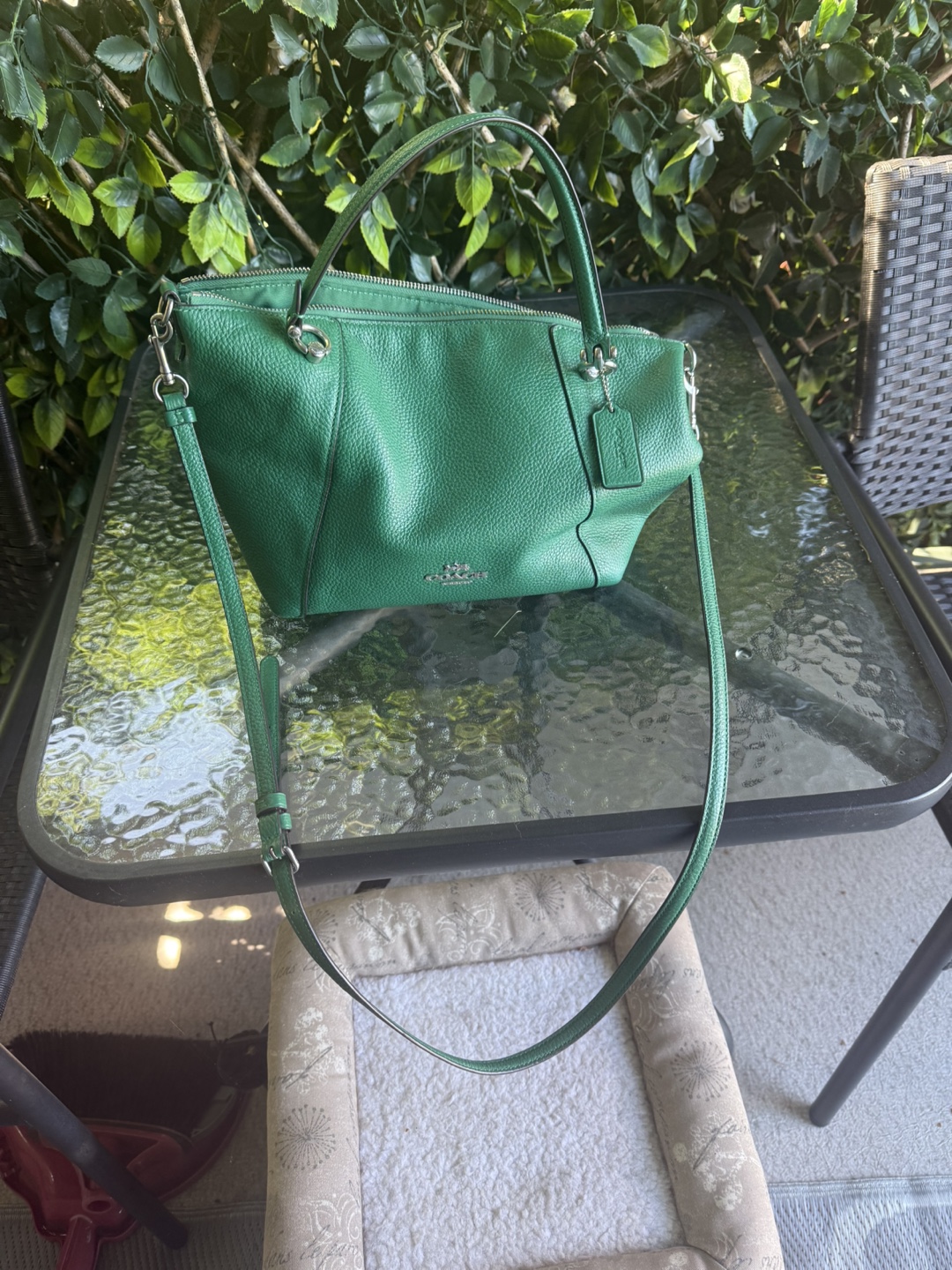 Coach Green Leather Satchel - photo 3