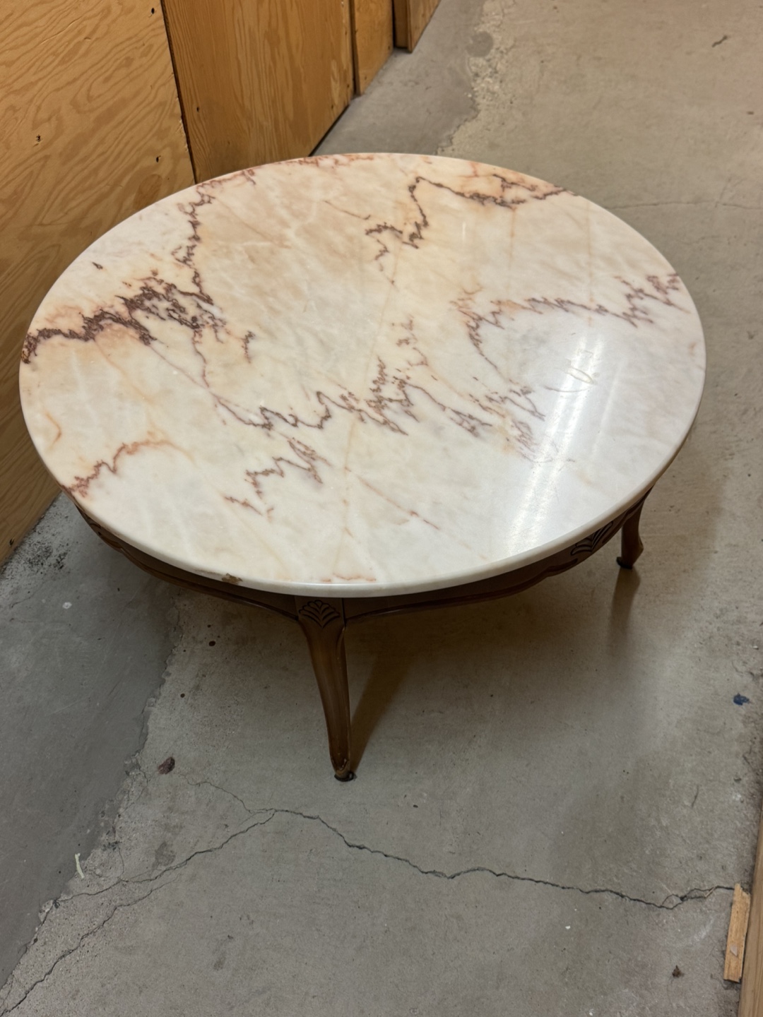 Round Marble & Wood Coffee Tables