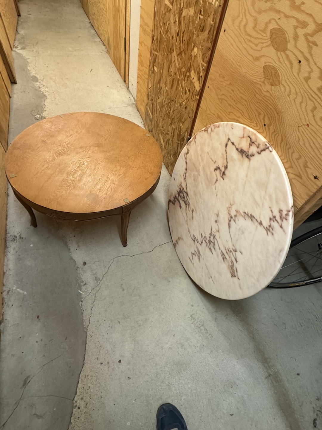 Round Marble & Wood Coffee Tables - photo 4