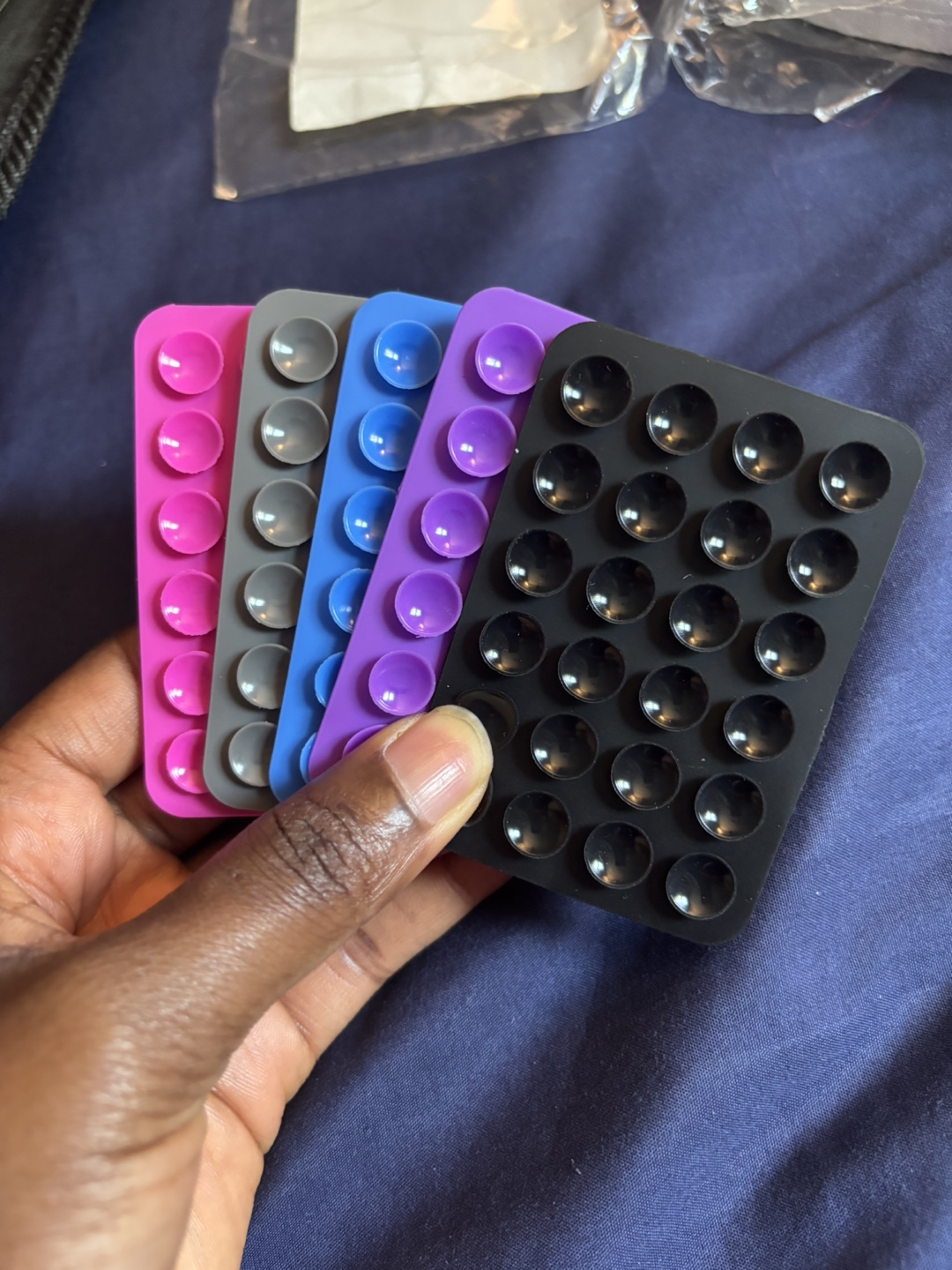 Silicone Rubber Suction/Non-slip Adhensive Phone Holder