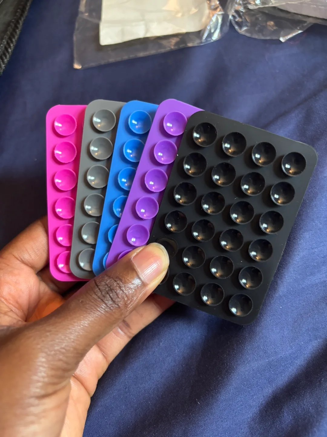 Silicone Rubber Suction/Non-slip Adhensive Phone Holder thumbnail