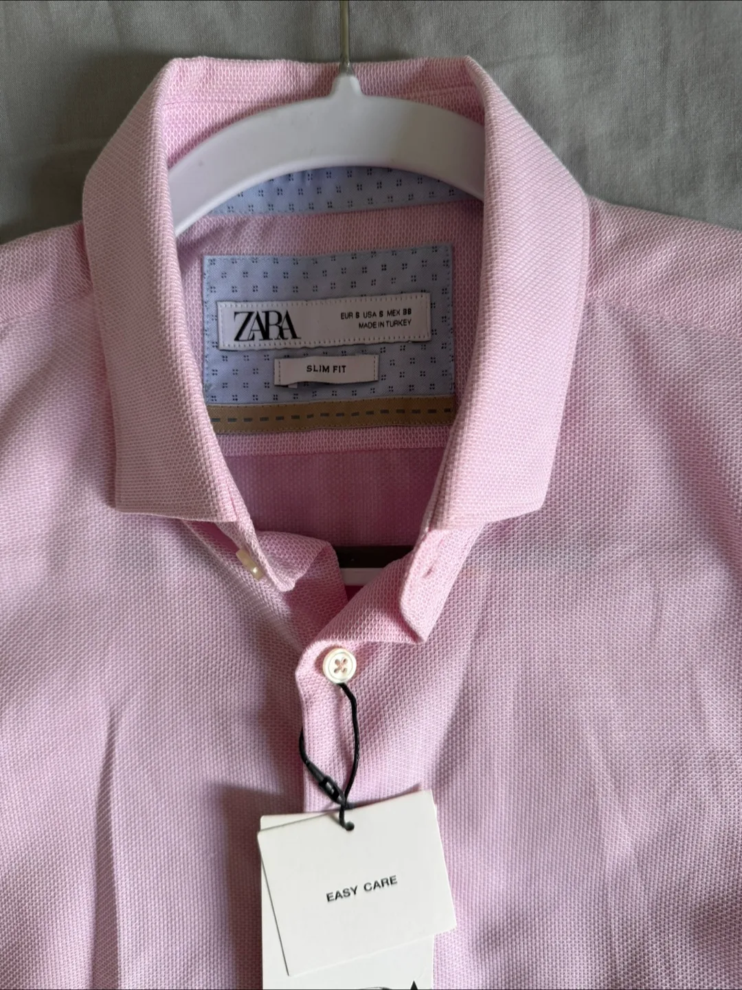 Zara Slim Fit Pink Shirt - Size S thumbnail