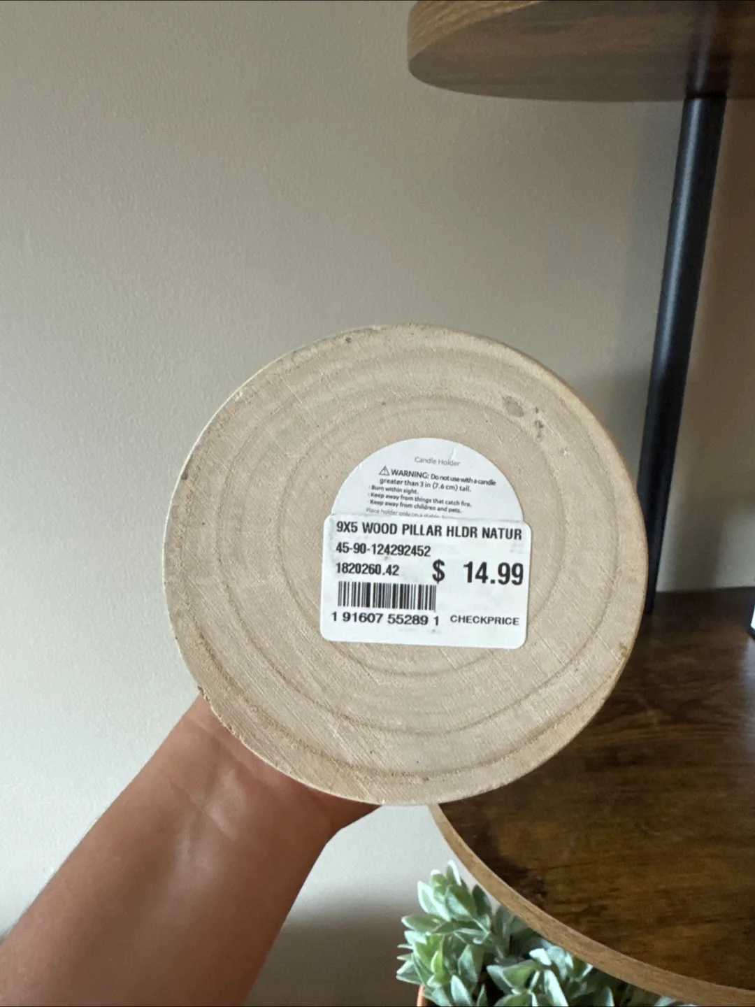 9x5 Wood Pillar Candle Holder 🥕 image indicator(2)