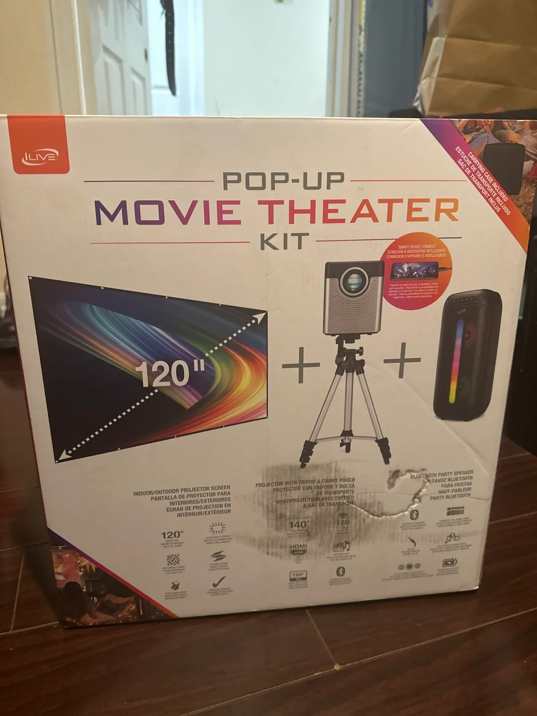 iLive Pop-Up Movie Theater Kit - 120" Screen thumbnail