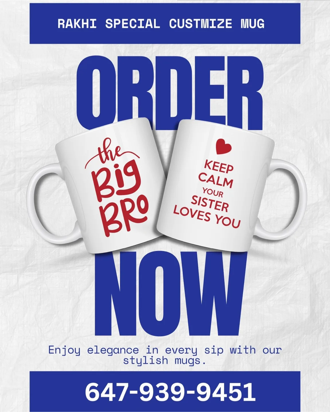Customized Rakhi Mugs - Big Bro & Sister Love thumbnail