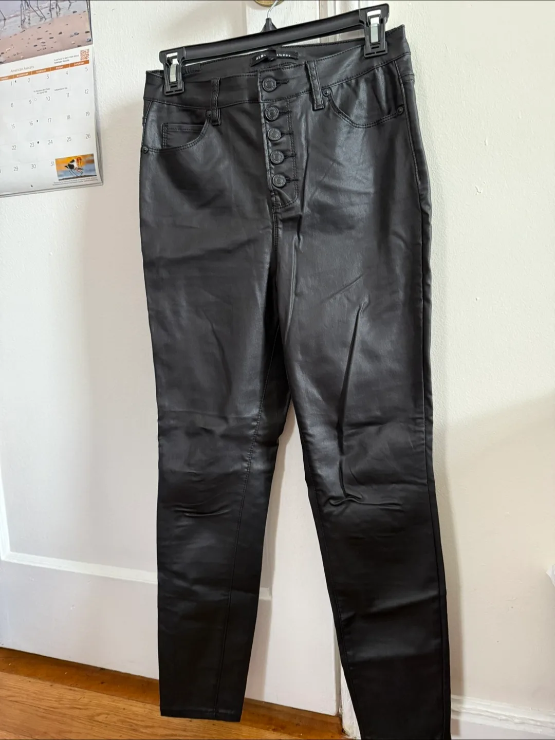 Almost Famous Black Faux Leather Pants thumbnail