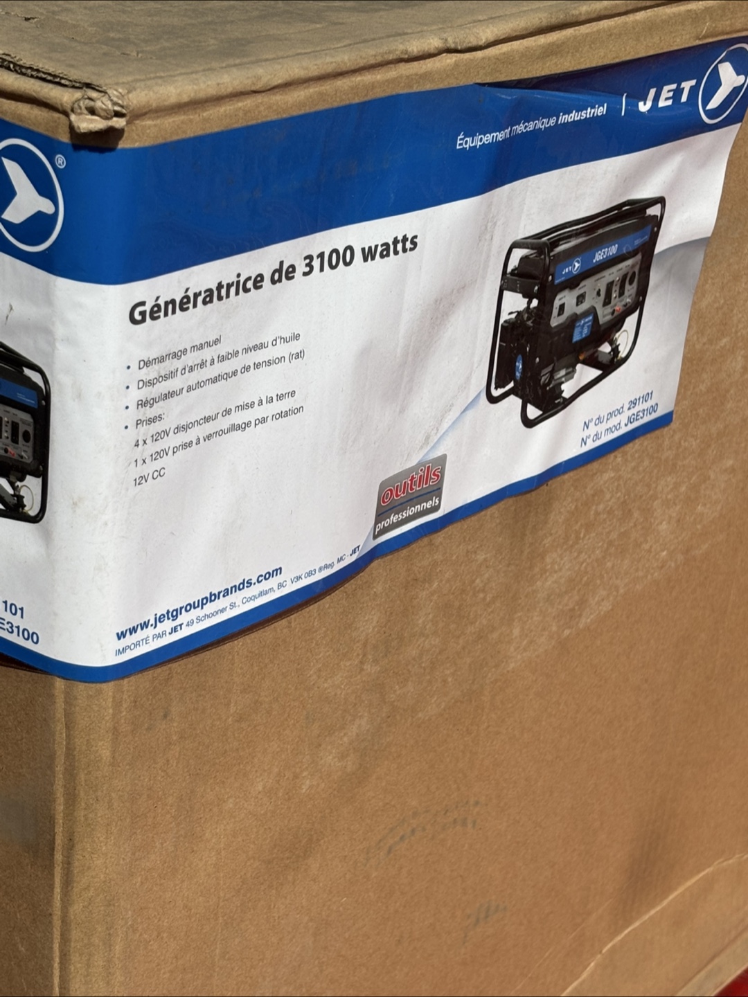 JET 291101 Portable Generator 3100W - photo 3