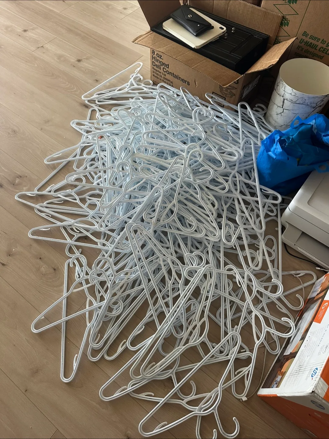 White Plastic Clothes Hangers thumbnail