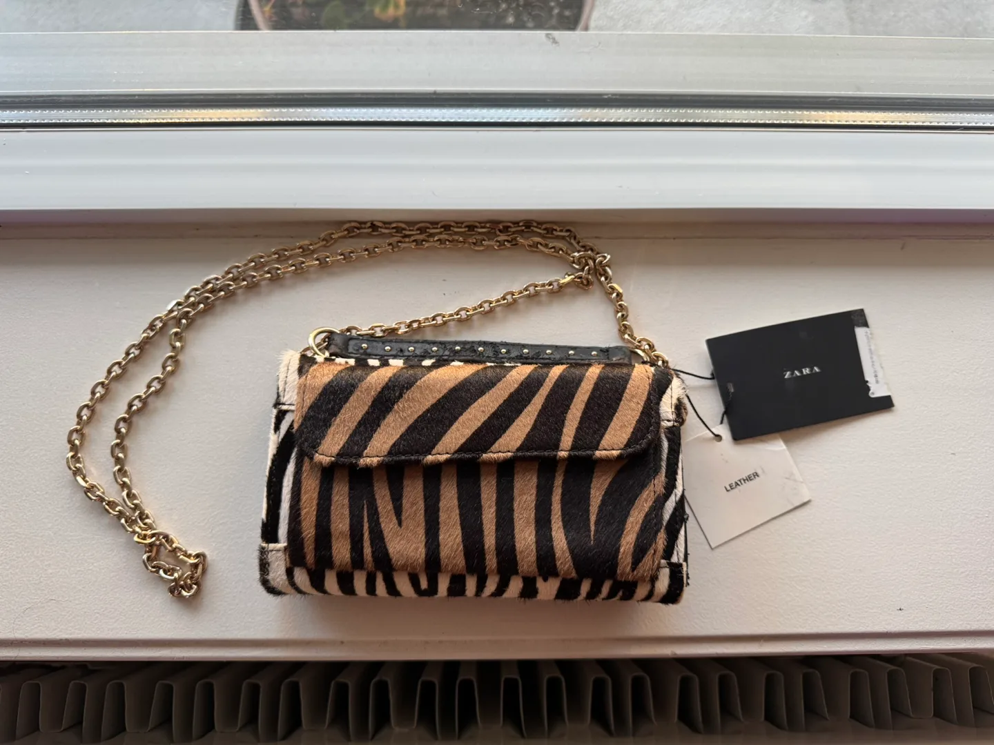 Zara Animal Print Chain Wallet thumbnail