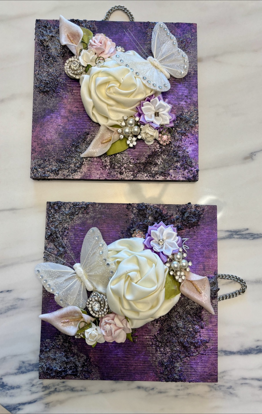 🇨🇦 Handcrafted Floral Wall Art - Set of 2 - photo 2