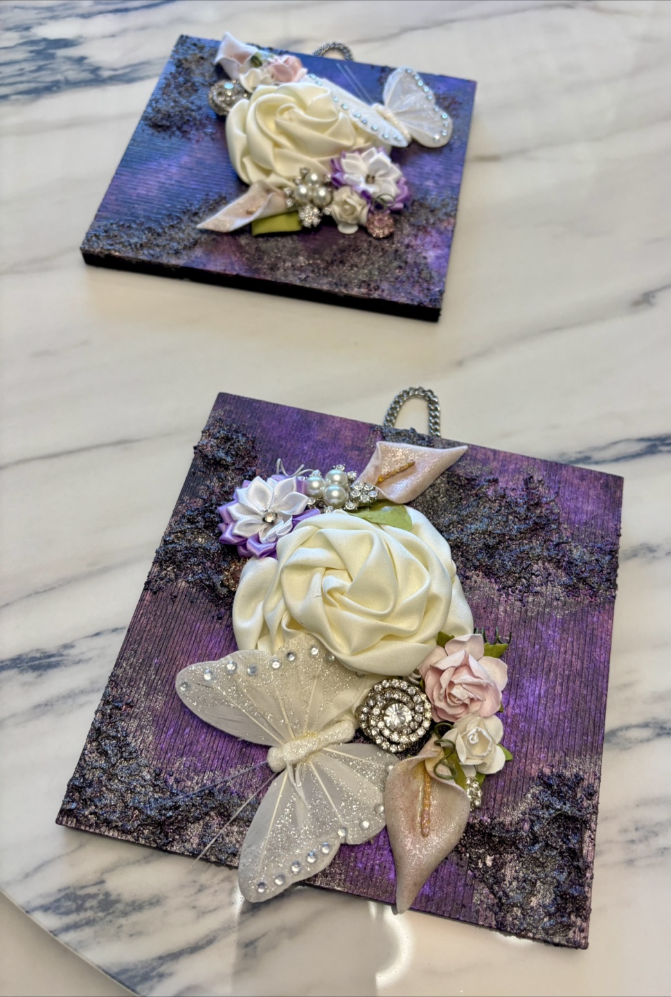 🇨🇦 Handcrafted Floral Wall Art - Set of 2