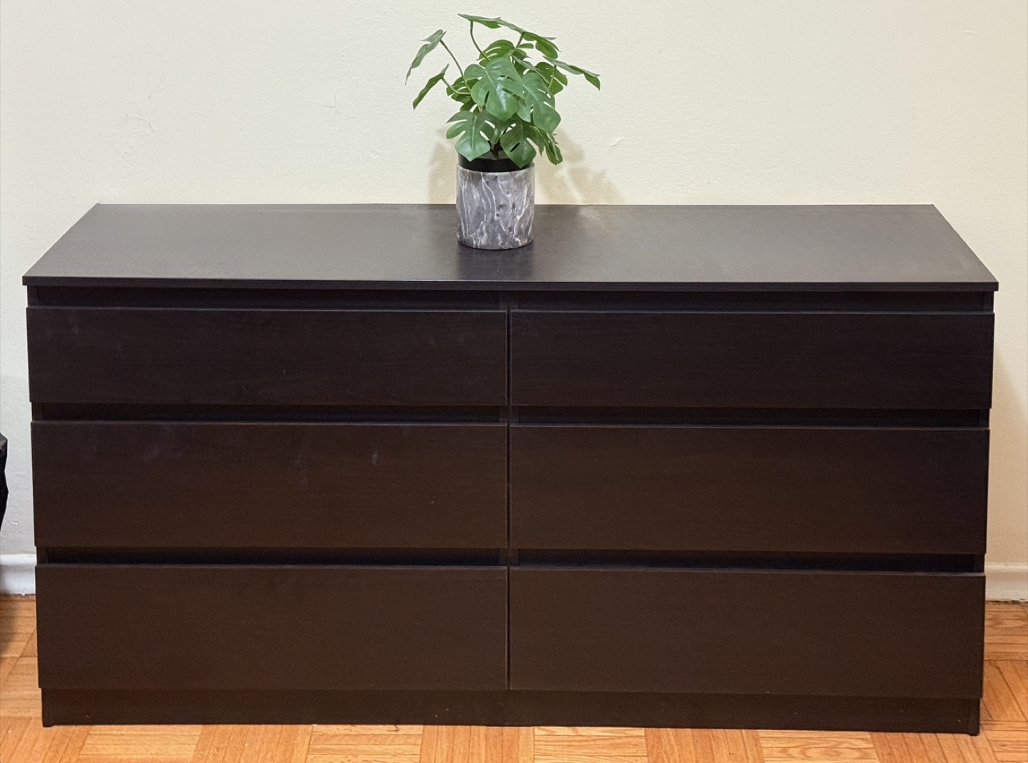 IKEA Malm 6-Drawer Dresser - Black-Brown