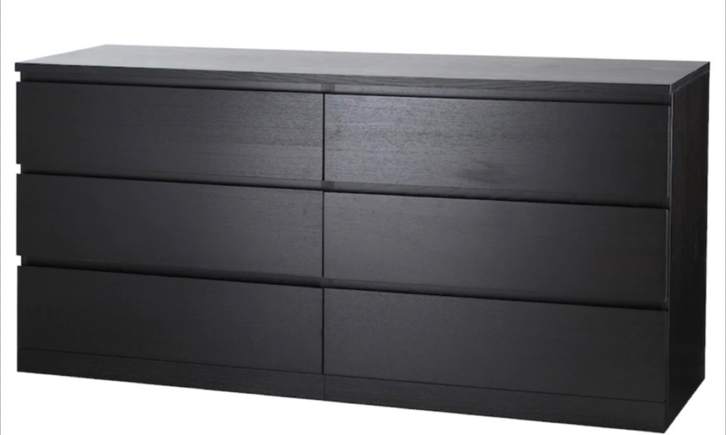 IKEA Malm 6-Drawer Dresser - Black-Brown - photo 2